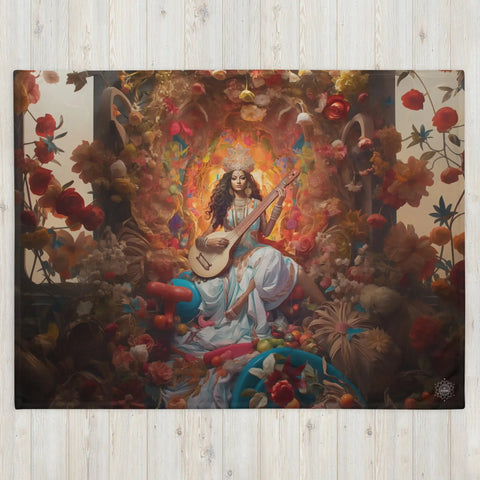 About my Brain Institute Blankets Saraswati Goddess Throw Blanket