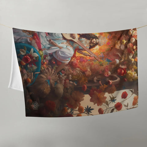 About my Brain Institute Blankets Saraswati Goddess Throw Blanket