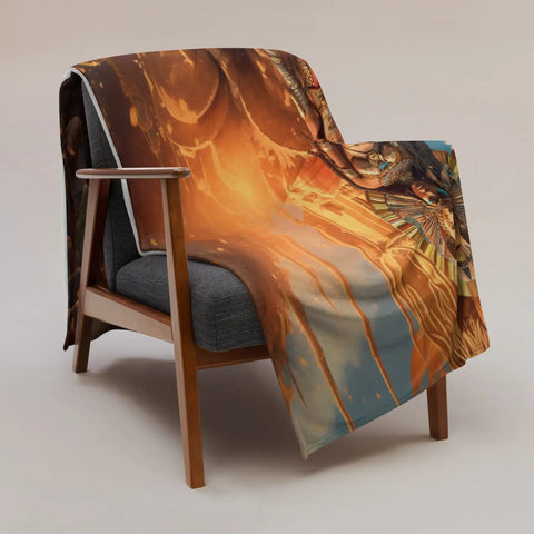 About my Brain Institute Blankets Sekhmet Goddess Throw Blanket