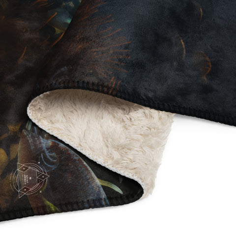 About my Brain Institute Blankets Shark Spirit Animal Sherpa Blanket