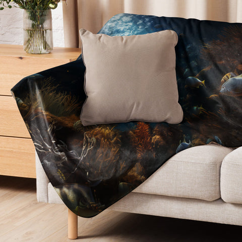 About my Brain Institute Blankets Shark Spirit Animal Sherpa Blanket