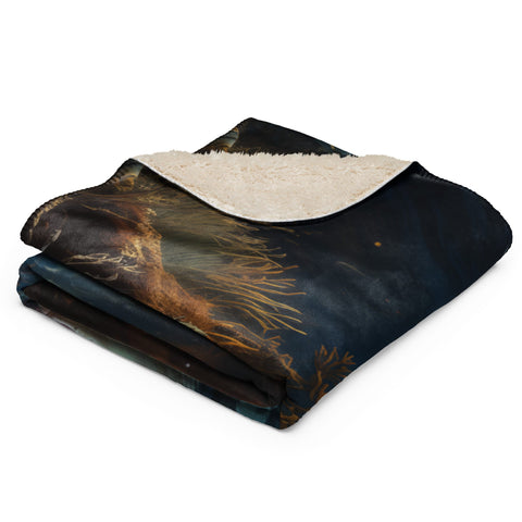 About my Brain Institute Blankets Shark Spirit Animal Sherpa Blanket