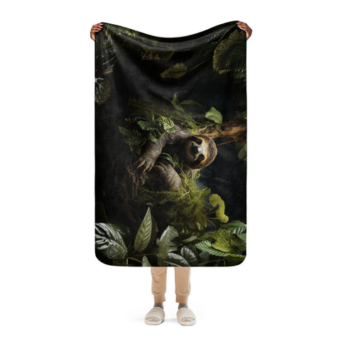 About my Brain Institute Blankets Sloth Spirit Animal Sherpa Blanket