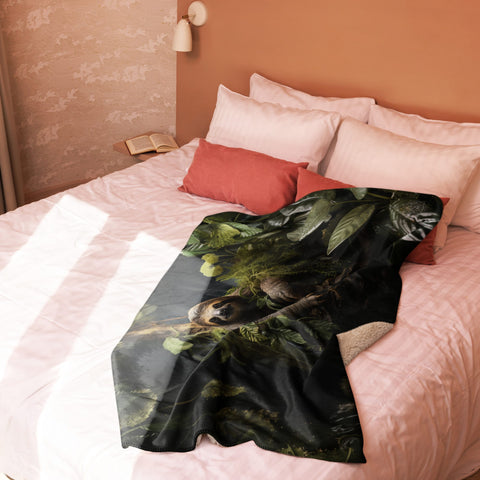 About my Brain Institute Blankets Sloth Spirit Animal Sherpa Blanket