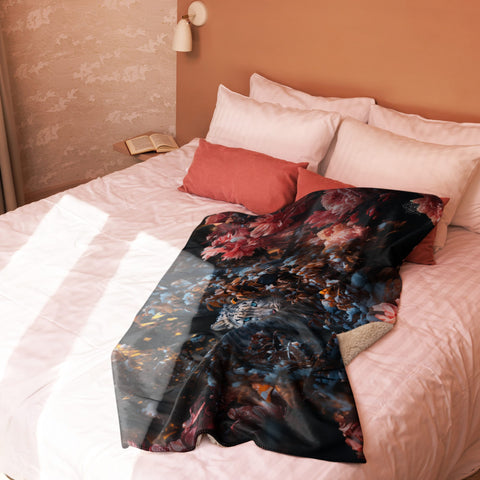 About my Brain Institute Blankets Snow Leopard Spirit Animal Sherpa Blanket