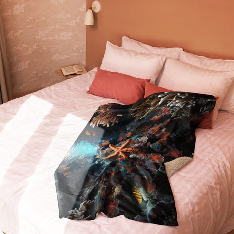 About my Brain Institute Blankets Starfish Spirit Animal Sherpa Blanket