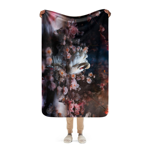 About my Brain Institute Blankets Swan Spirit Animal Sherpa Blanket