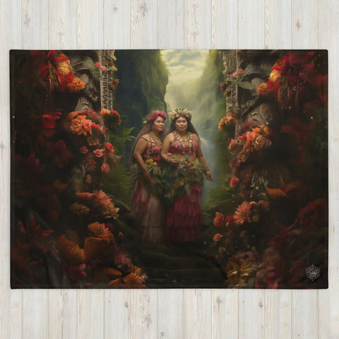 About my Brain Institute Blankets Taema & Tilafaiga Goddesses Throw Blanket