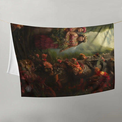 About my Brain Institute Blankets Taema & Tilafaiga Goddesses Throw Blanket