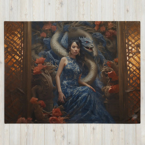 About my Brain Institute Blankets Tiamat Goddess Throw Blanket