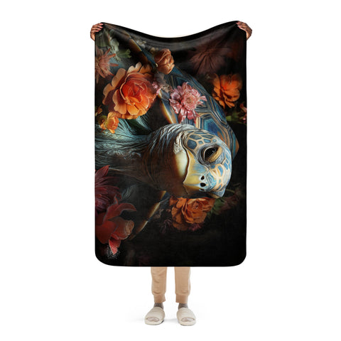 About my Brain Institute Blankets Tortoise Spirit Animal Sherpa Blanket