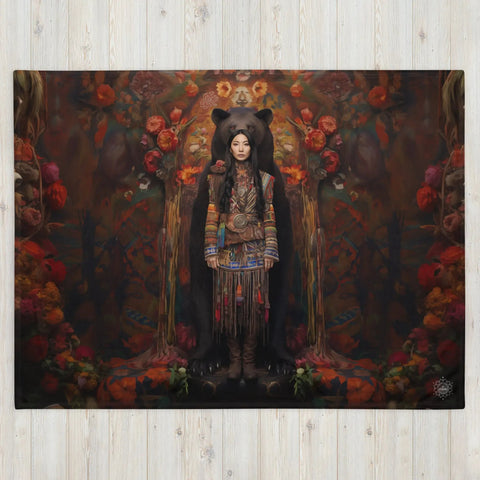 About my Brain Institute Blankets Ungnyeo Goddess Throw Blanket