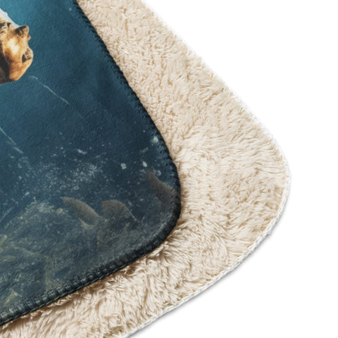 About my Brain Institute Blankets Whale Spirit Animal Sherpa Blanket