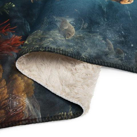 About my Brain Institute Blankets Whale Spirit Animal Sherpa Blanket