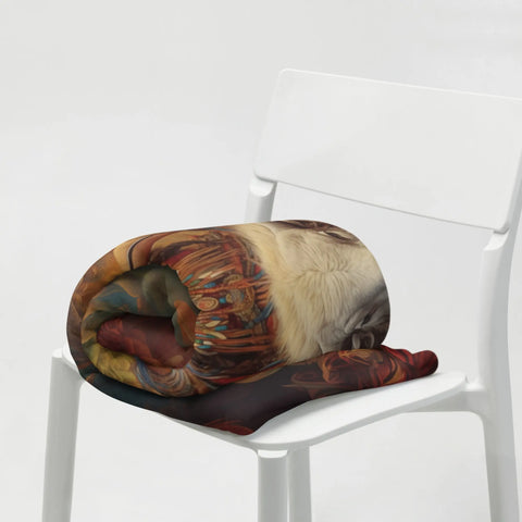 About my Brain Institute Blankets White Buffalo Calf Woman Goddess Throw Blanket