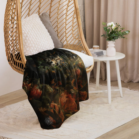About my Brain Institute Blankets Wolf Spirit Animal Sherpa Blanket