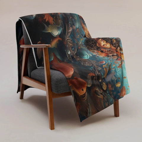 About my Brain Institute Blankets Yemoja Goddess Throw Blanket