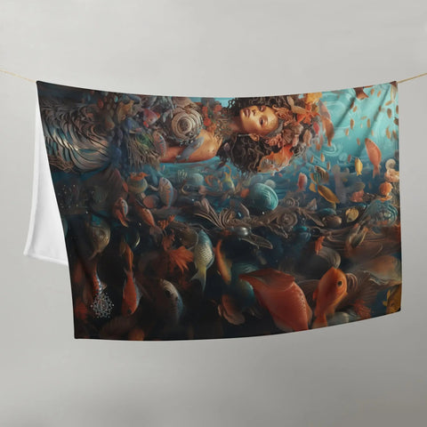 About my Brain Institute Blankets Yemoja Goddess Throw Blanket