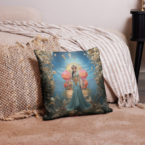 About my Brain Institute Cushion Covers 18″×18″ Dewi Danu Goddess Cushion Covers