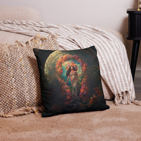 About my Brain Institute Cushion Covers 18″×18″ Hina Goddess Cushion Covers