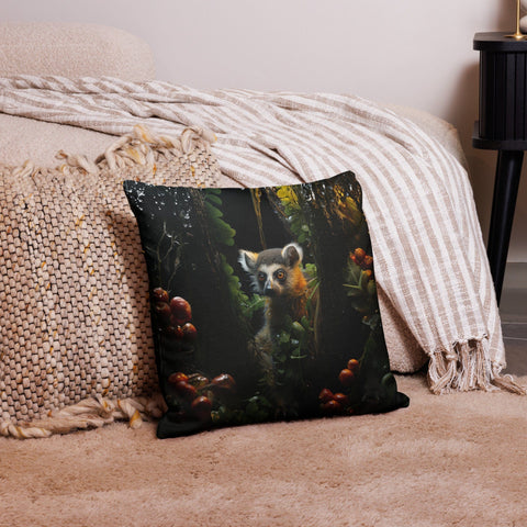 About my Brain Institute Cushion Covers 18″×18″ Lemur Spirit Animal Cushion Covers