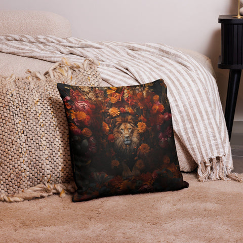 About my Brain Institute Cushion Covers 18″×18″ Lion Spirit Animal Cushion Covers