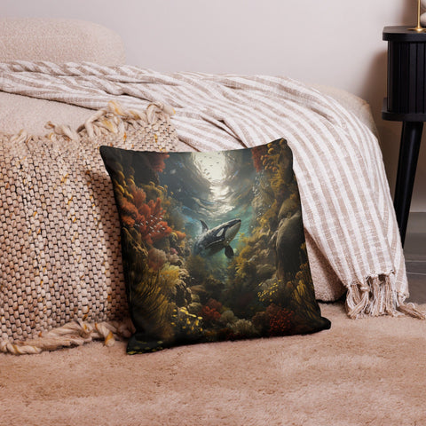 About my Brain Institute Cushion Covers 18″×18″ Orca Whale Spirit Animal Cushion Covers