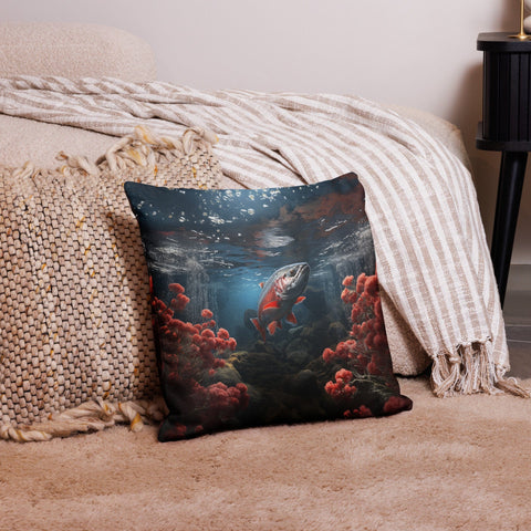 About my Brain Institute Cushion Covers 18″×18″ Salmon Spirit Animal Cushion Covers