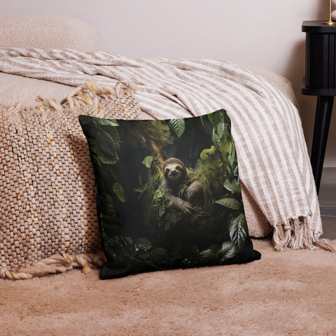 About my Brain Institute Cushion Covers 18″×18″ Sloth Spirit Animal Cushion Covers