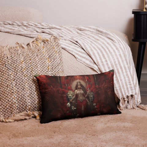 About my Brain Institute Cushion Covers 20″×12″ Durga Goddess Cushion Covers