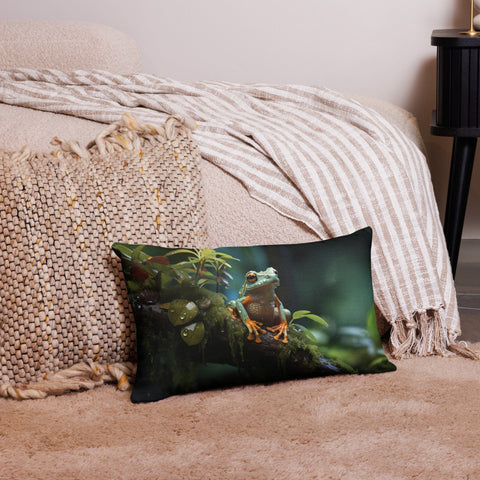 About my Brain Institute Cushion Covers 20″×12″ Frog Spirit Animal Cushion Covers