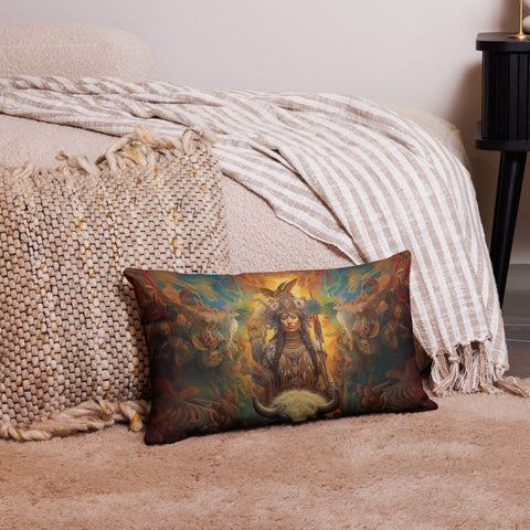 About my Brain Institute Cushion Covers 20″×12″ White Buffalo Calf Woman Goddess Cushion Covers
