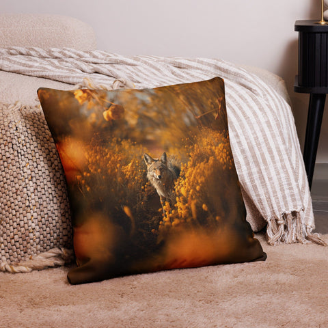 About my Brain Institute Cushion Covers 22″×22″ Coyote Spirit Animal Cushion Covers