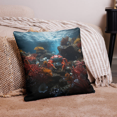 About my Brain Institute Cushion Covers 22″×22″ Crab Spirit Animal Cushion Covers