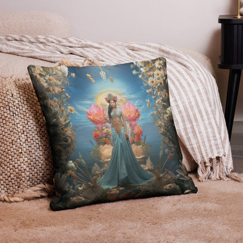 About my Brain Institute Cushion Covers 22″×22″ Dewi Danu Goddess Cushion Covers