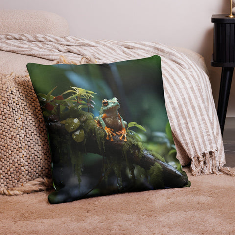 About my Brain Institute Cushion Covers 22″×22″ Frog Spirit Animal Cushion Covers