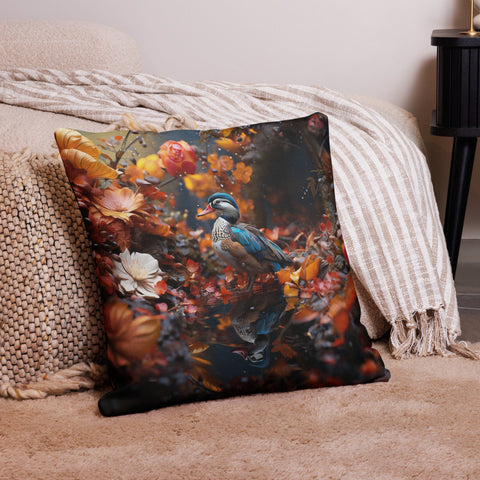 About my Brain Institute Cushion Covers 22″×22″ Mandarin Duck Spirit Animal Cushion Covers