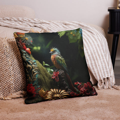About my Brain Institute Cushion Covers 22″×22″ Quetzal Spirit Animal Cushion Covers