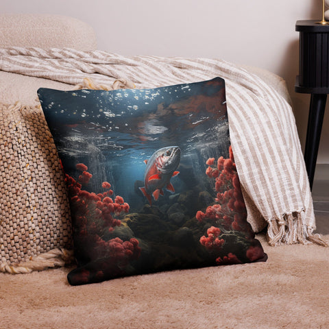 About my Brain Institute Cushion Covers 22″×22″ Salmon Spirit Animal Cushion Covers