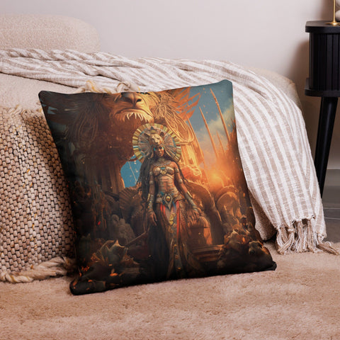 About my Brain Institute Cushion Covers 22″×22″ Sekhmet Goddess Cushion Covers