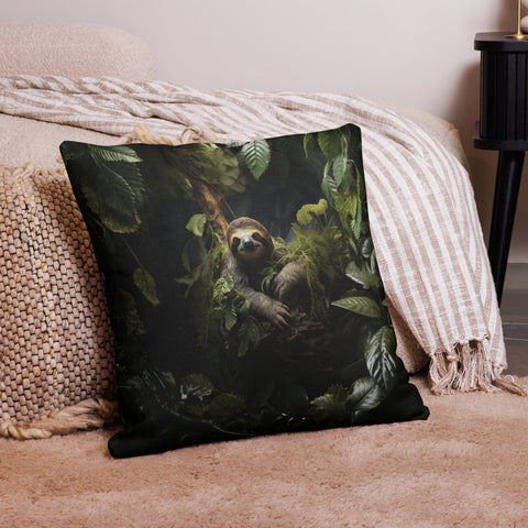 About my Brain Institute Cushion Covers 22″×22″ Sloth Spirit Animal Cushion Covers