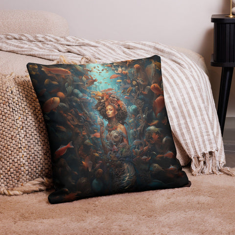 About my Brain Institute Cushion Covers 22″×22″ Yemoja Goddess Cushion Covers
