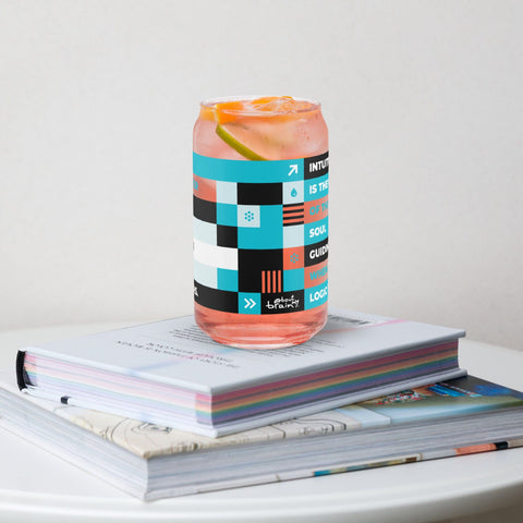 About my Brain Institute Drinking Glass Heart 2 Heart Intuition Glass
