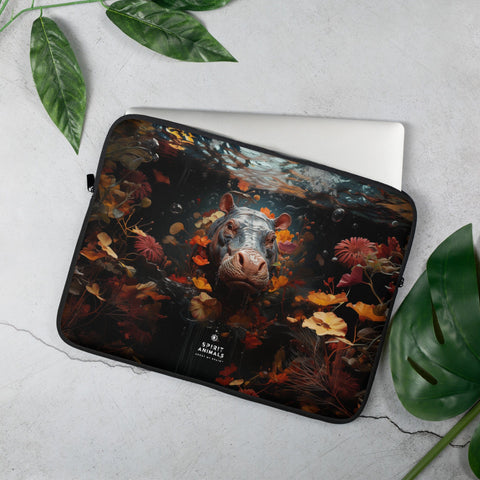 About my Brain Institute Laptop Sleeves 15″ Hippopotamus Spirit Animal  Laptop Sleeve