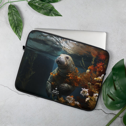 About my Brain Institute Laptop Sleeves 15″ Manatee Spirit Animal Laptop Sleeve