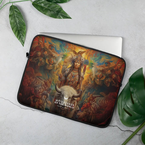 About my Brain Institute Laptop Sleeves 15″ White Buffalo Calf Woman Goddess Laptop Sleeve