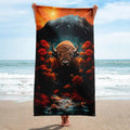About my Brain Institute Towels Buffalo Spirit Animal Lightweight Beach Towel