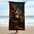 About my Brain Institute Towels Chimpanzee Spirit Animal Lightweight Beach Towel