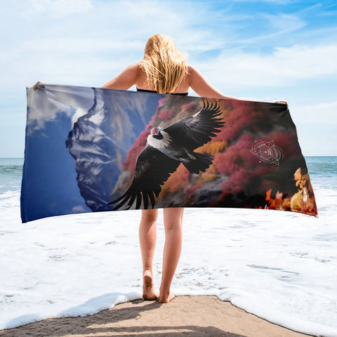 About my Brain Institute Towels Condor Spirit Animal Lightweight Beach Towel