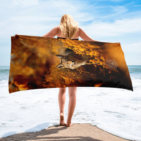 About my Brain Institute Towels Coyote Spirit Animal Lightweight Beach Towel
